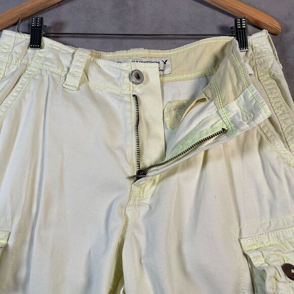 American Eagle Shorts Mens 30 Light Green Cargo Heavy Cotton Outdoor 11" Inseam - Picture 3 of 9